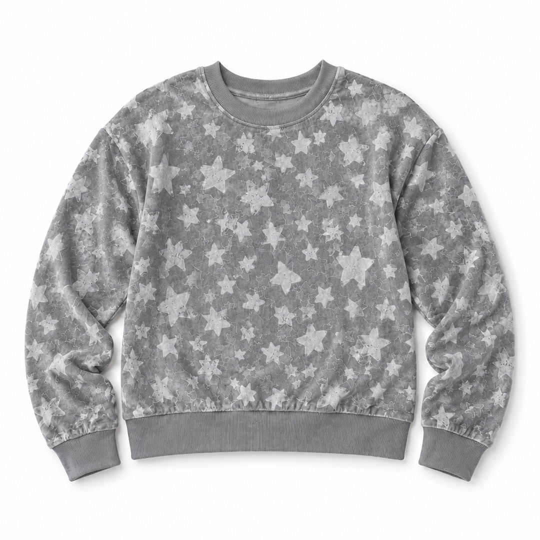 Girls Embossed Star Top - *2 Colors*