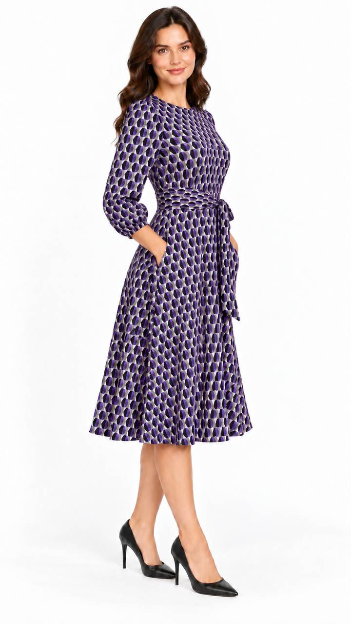 Amethyst Geo Dress