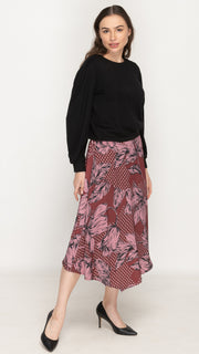 Satin Asymmetrical Skirt