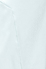 Asymmetric Satin Skirt - Patterned Powder Blue