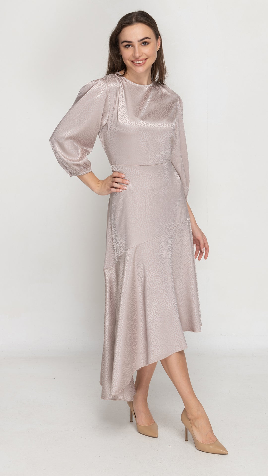 Satin Asymmetrical Dress
