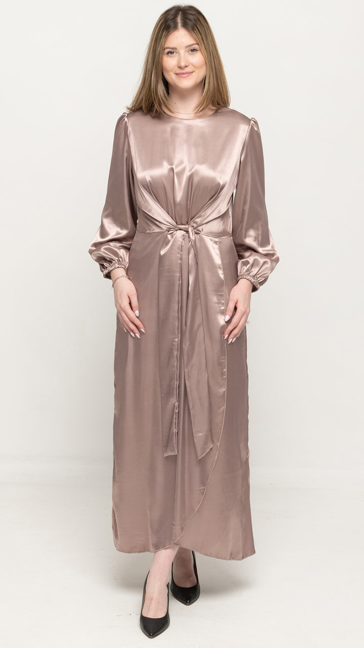 Satin Wrap Dress