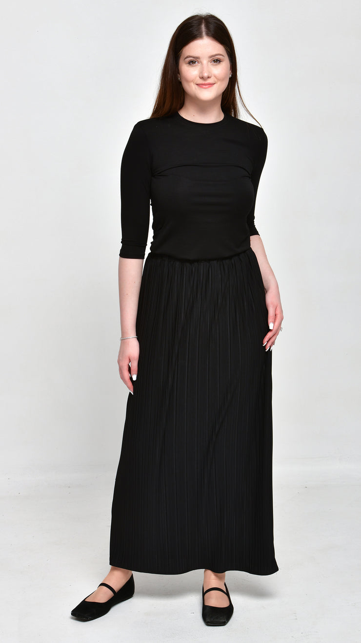 Pleated Maxi Skirt