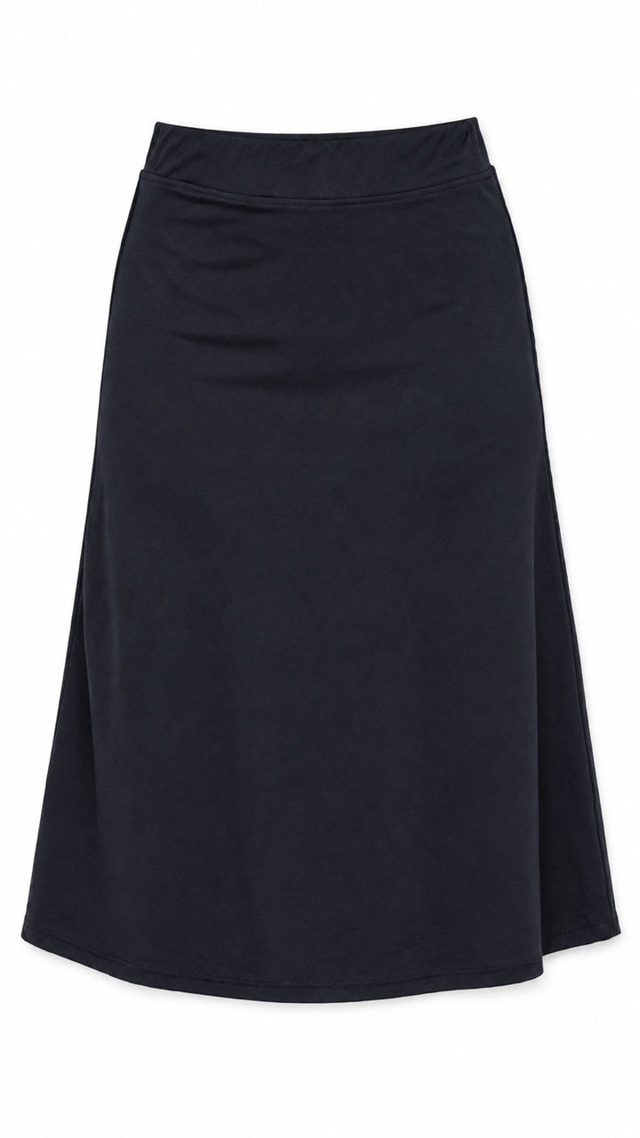 2404 PDR Midi Skirt 28 inch in Navy, front flatlay