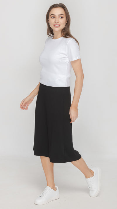 Jersey Flare Skirt - Black
