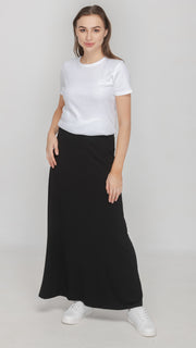 Bamboo Jersey Maxi Skirt - Black