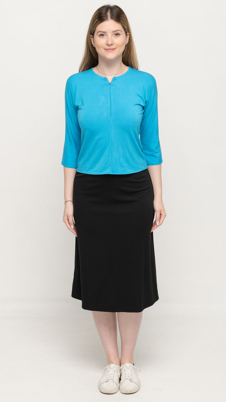 Bamboo Jersey Zip Top