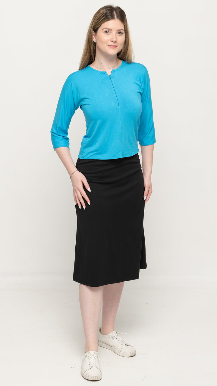 Bamboo Jersey Zip Top