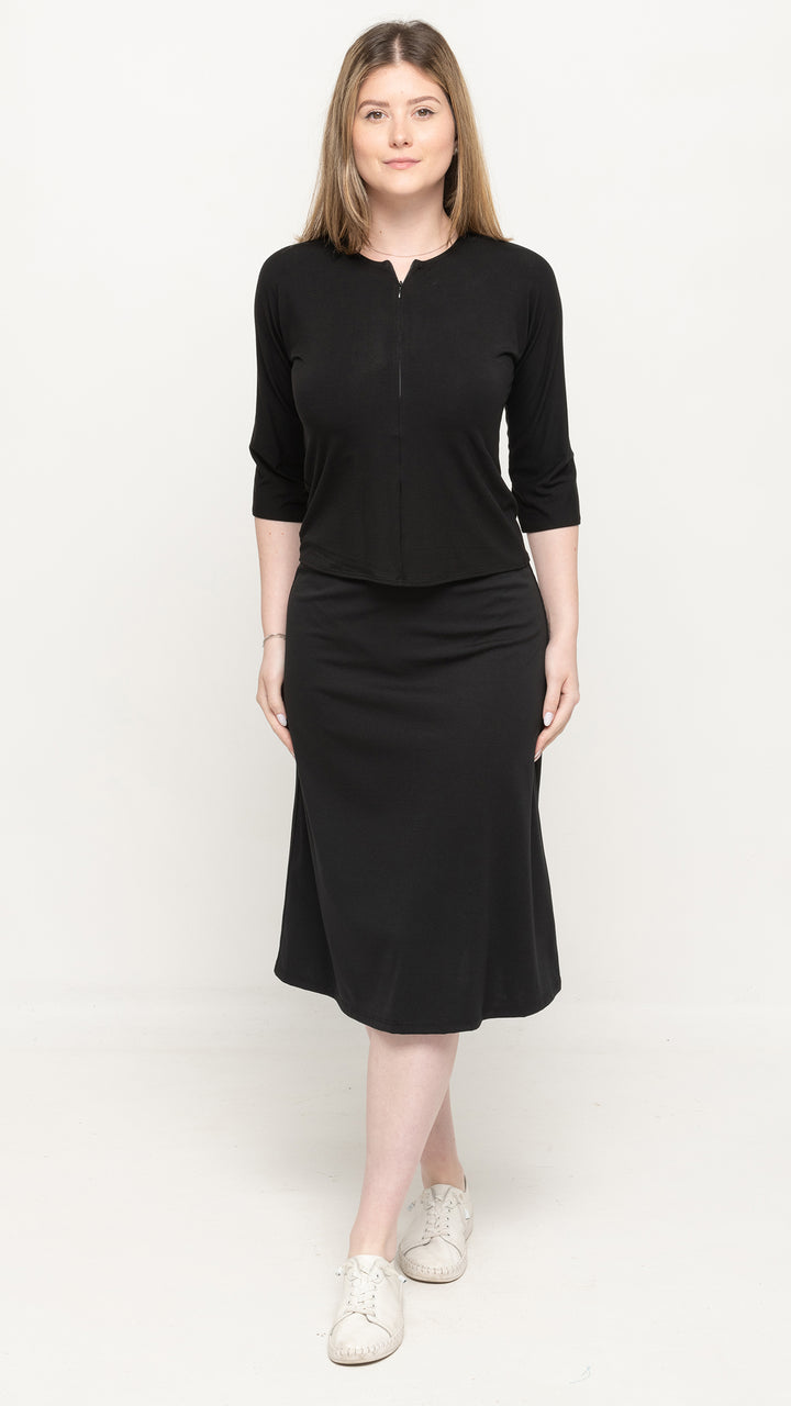 Bamboo Jersey Zip Top