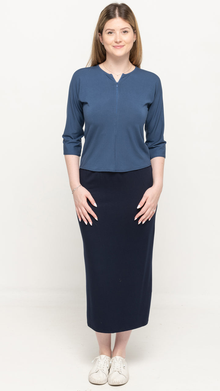 Bamboo Jersey Zip Top