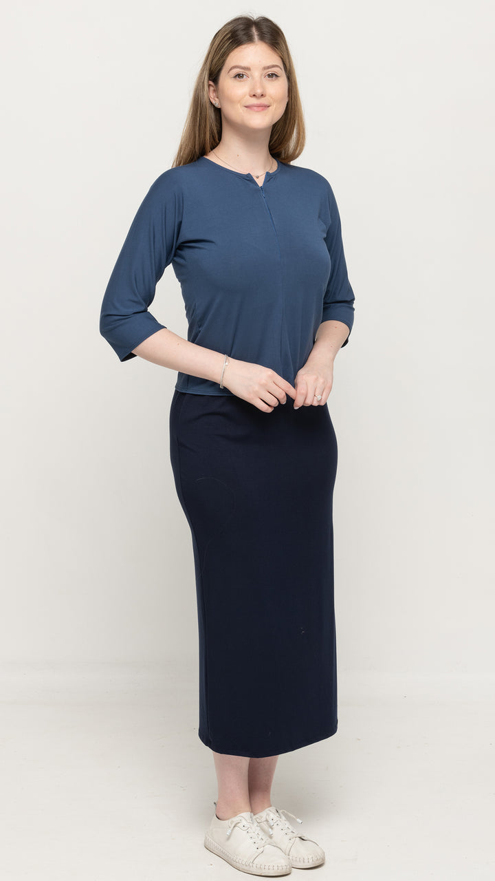 Bamboo Jersey Zip Top