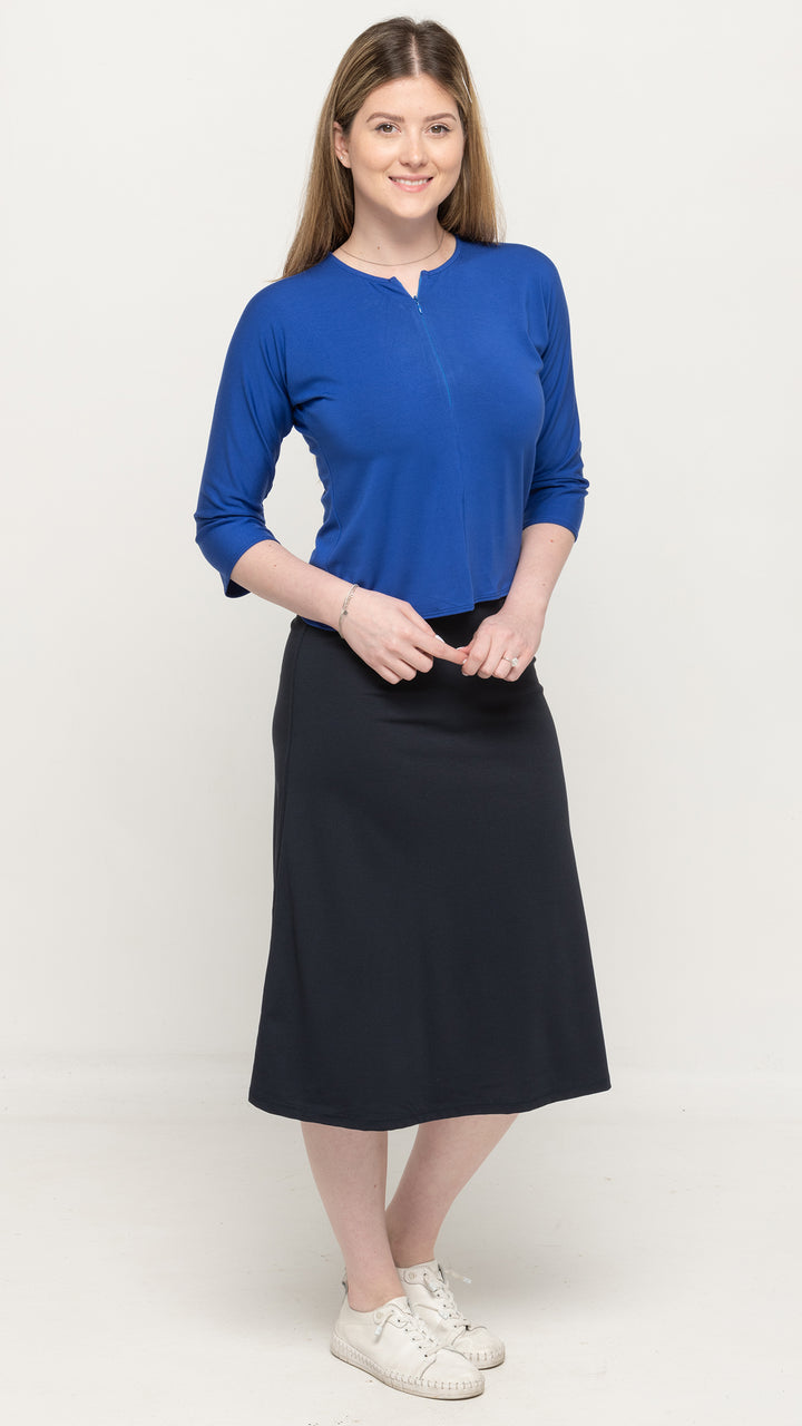 Bamboo Jersey Zip Top