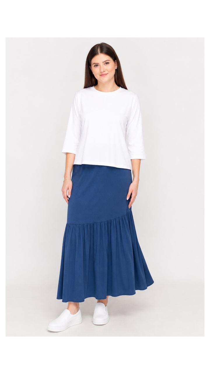 Jersey Tiered Maxi Skirt