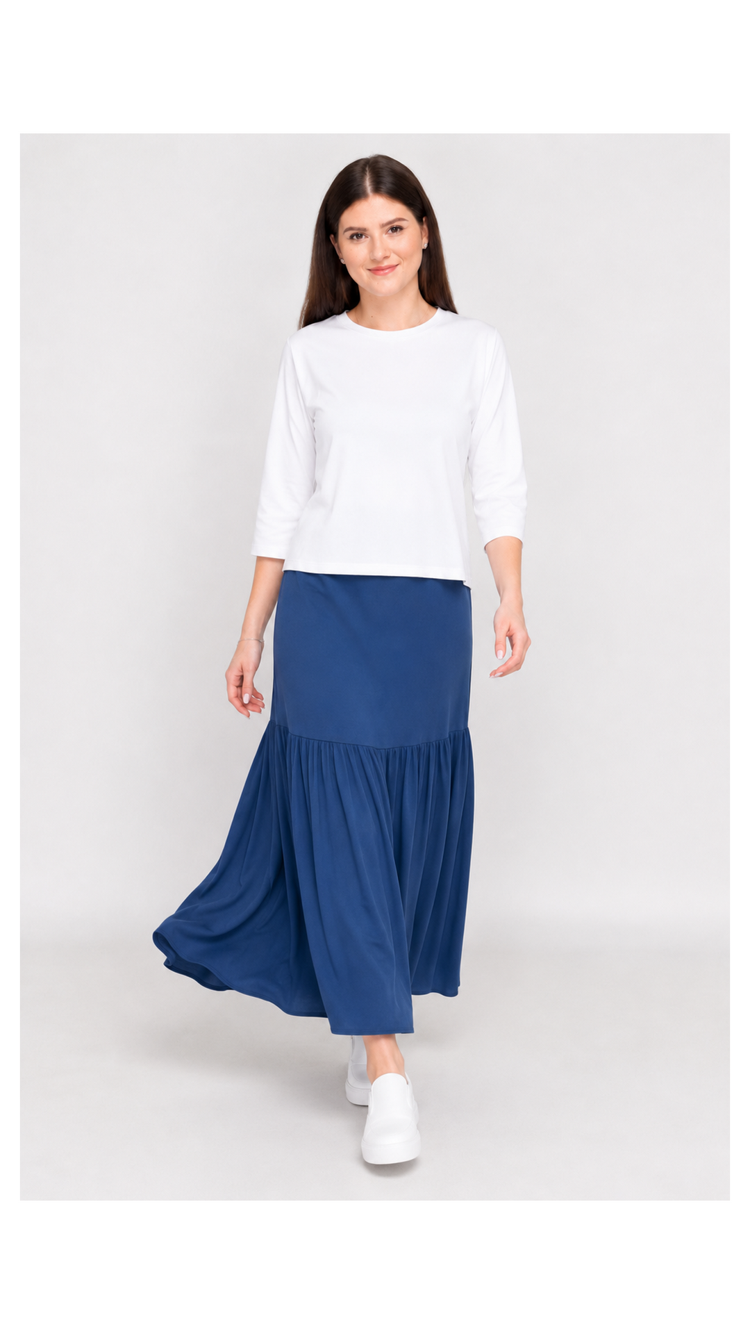 Jersey Tiered Maxi Skirt