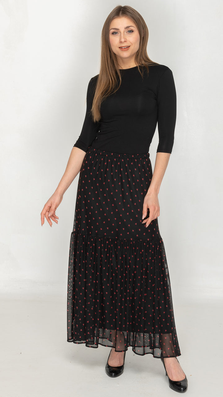 Tiered Maxi Skirt