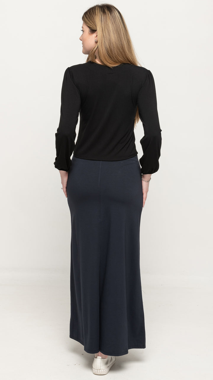 Bamboo Jersey Top Long Sleeve Black