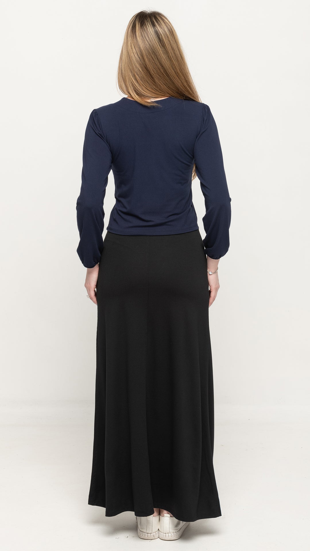 Bamboo Jersey Top Long Sleeve Navy