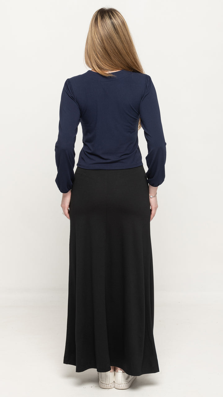 Bamboo Jersey Top Long Sleeve Navy