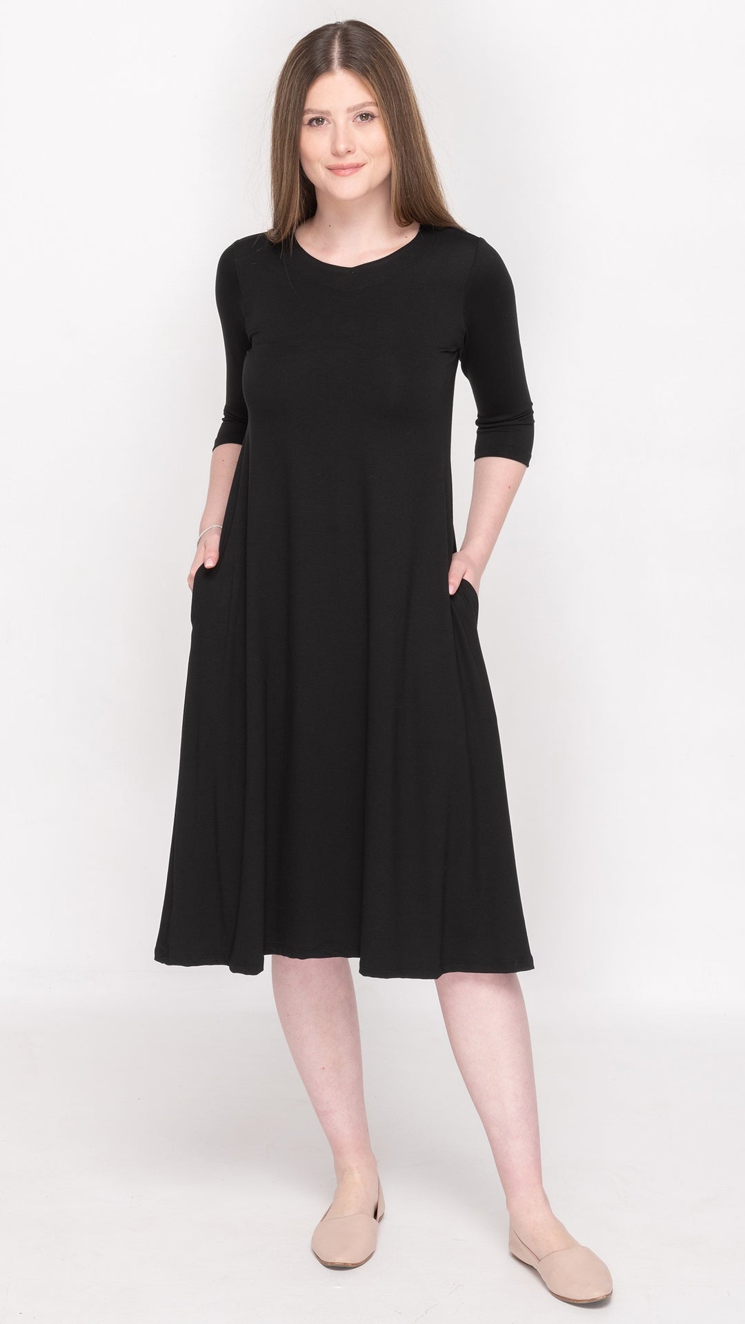 bamboo jersey dress Ayara Long Sleeve Gown in Bamboo Jersey