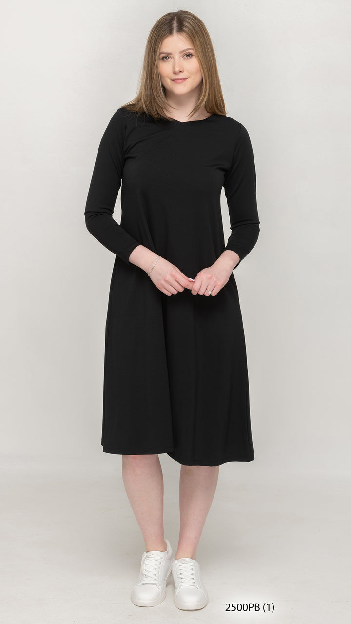 Black Ponte Dress *POCKETS*