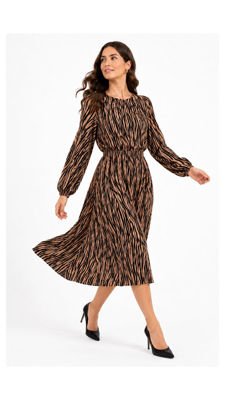 KMW 2527 Beige Black dress