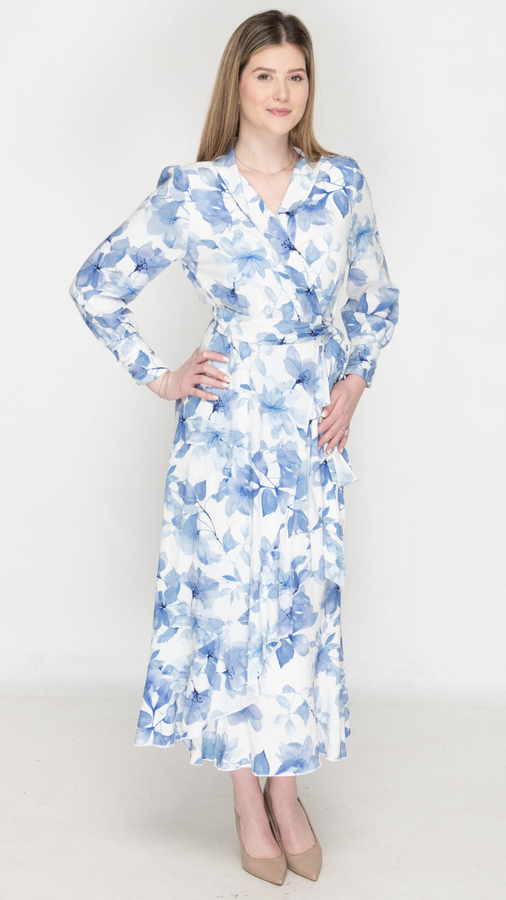 KMW Style 2620 Porcelain Garden Wrap Dress - HERO