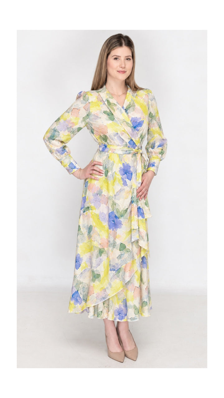 KMW Style 2620 Sunshine Florals Wrap Dress - HERO