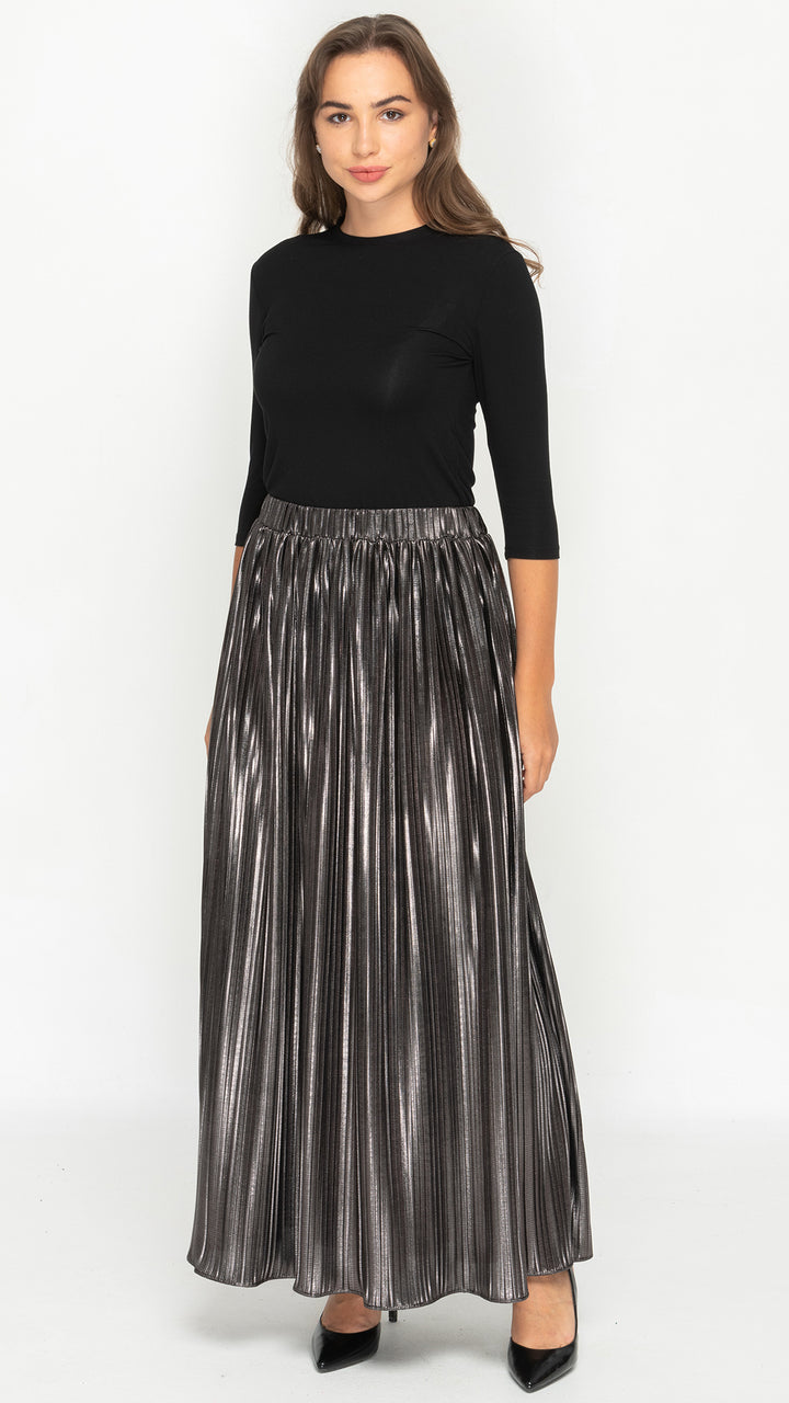 Pleated Maxi Skirt