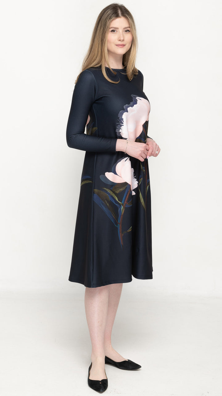 Midnight Peony Dress
