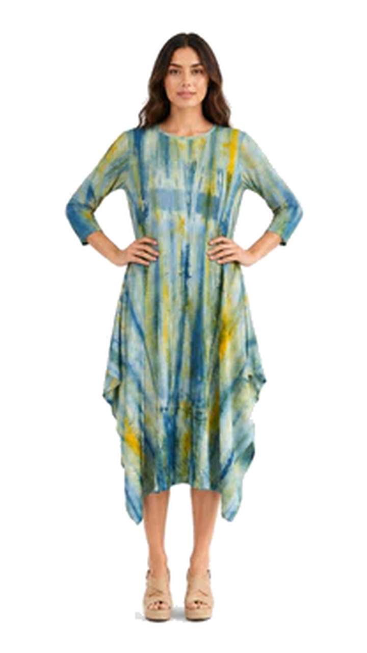 Boho Dress Green Tie Dye