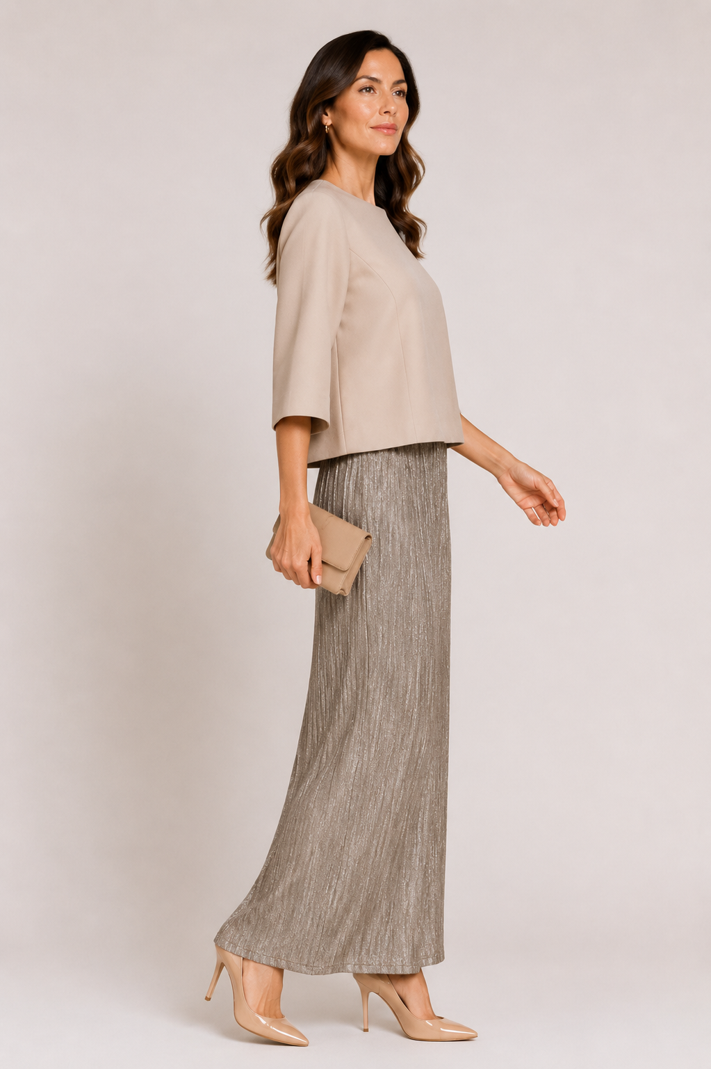 Pleated Maxi Skirt
