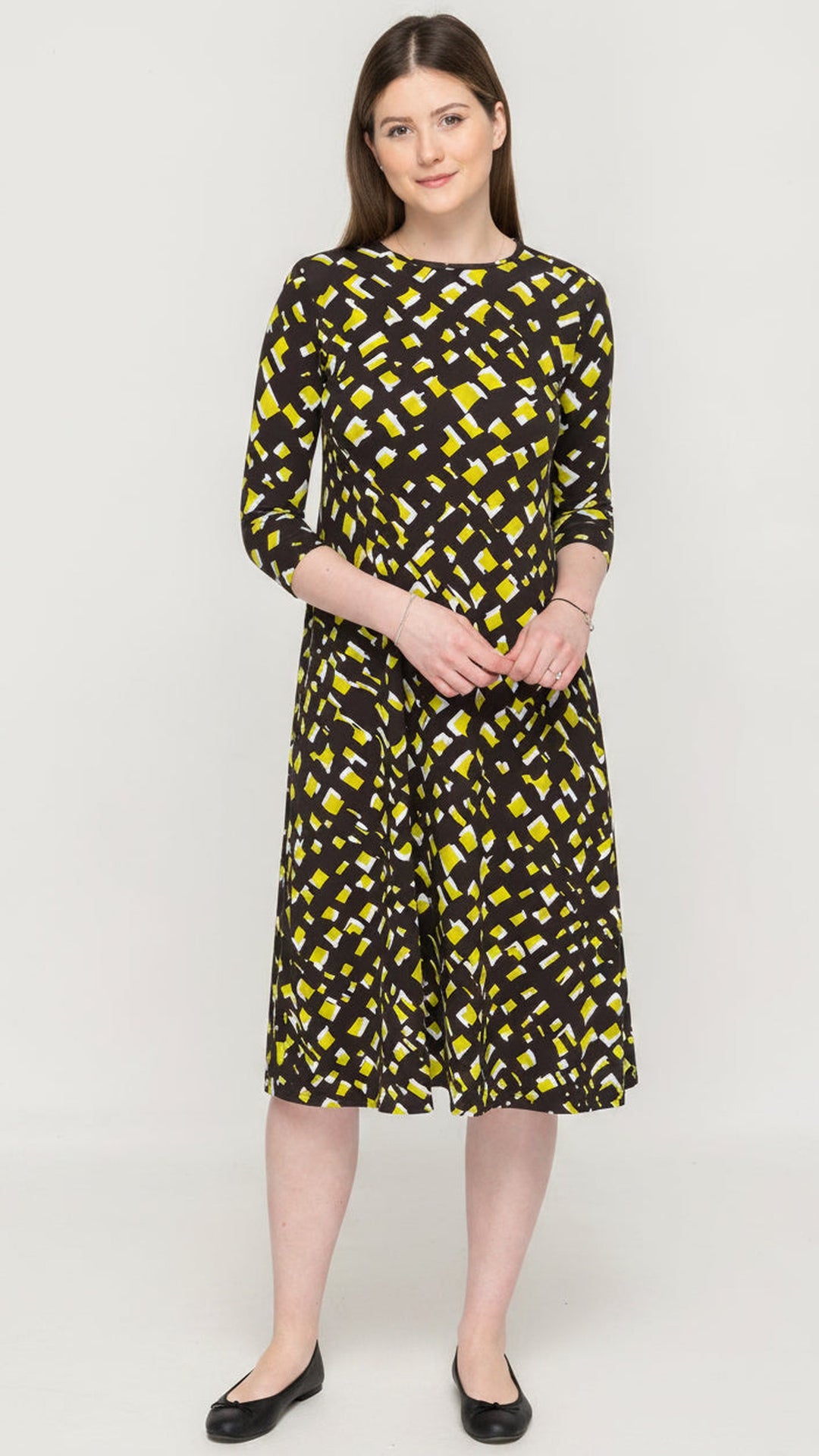 KMW Jersey Print Dress, brown neon
