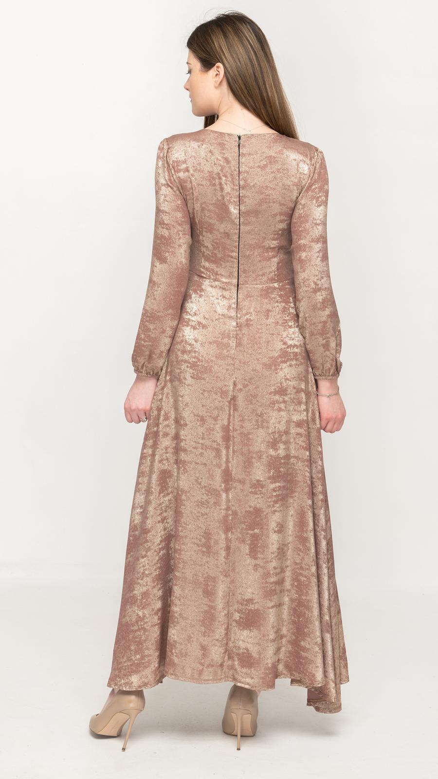 Side Tie Maxi Dress - Pink Shimmer