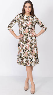A-Line Dress Ivory Floral *XS & LARGE ONLY*