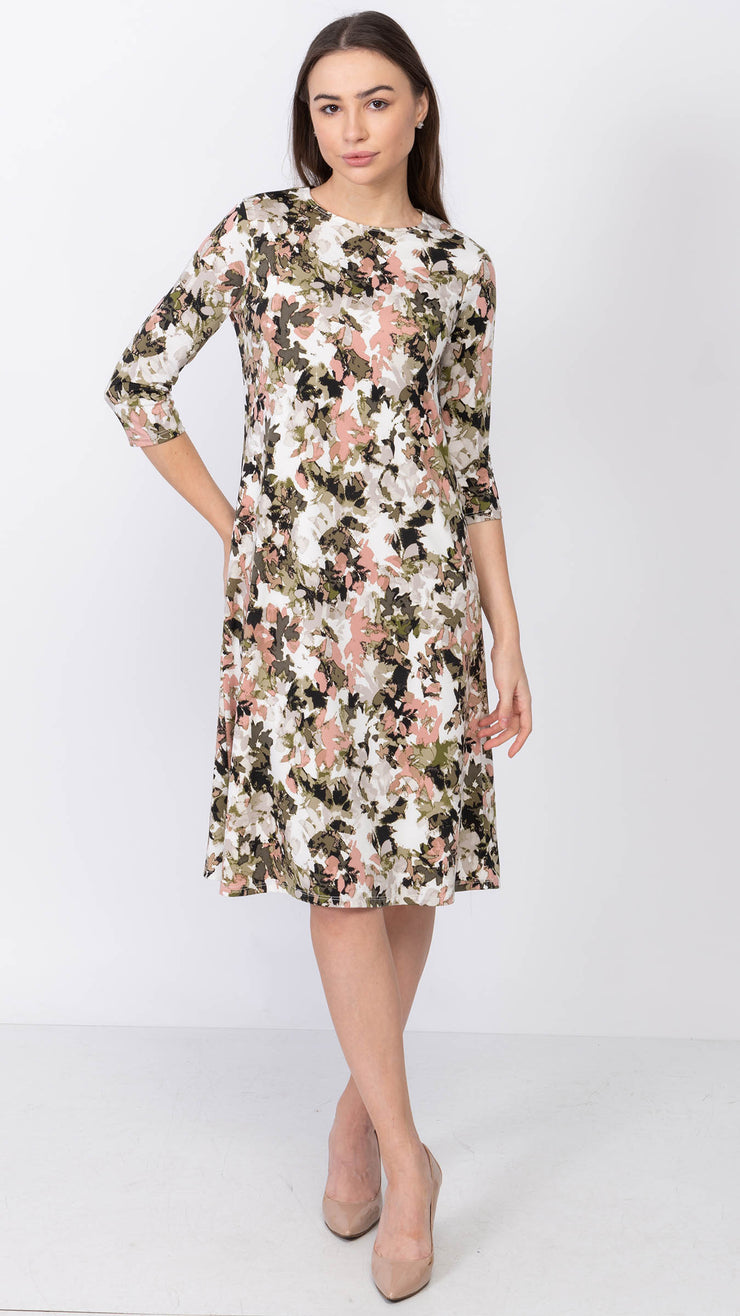 A-Line Dress Ivory Floral *XS & LARGE ONLY*