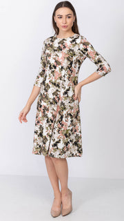 A-Line Dress Ivory Floral *XS ONLY*