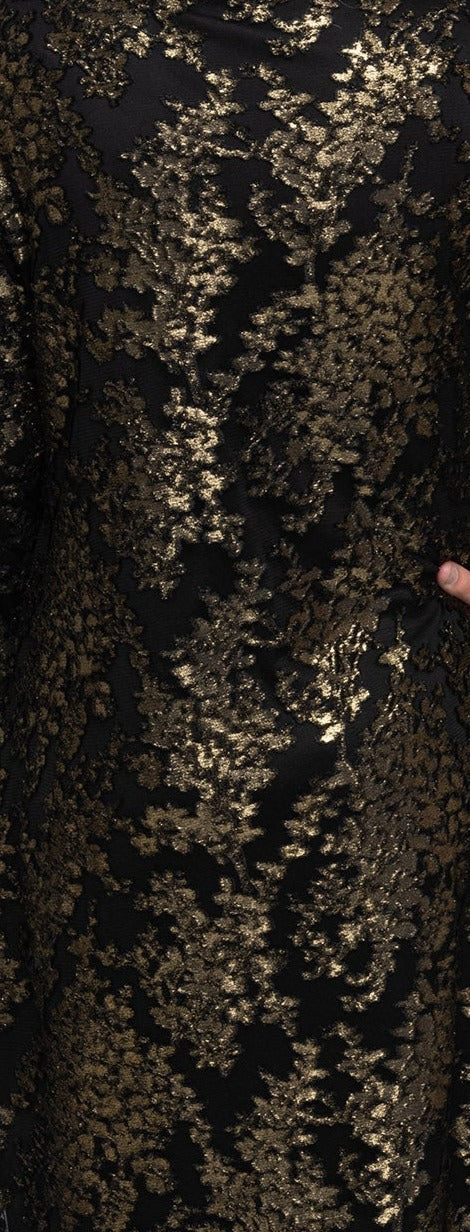 Textured Gold A- Line Dress