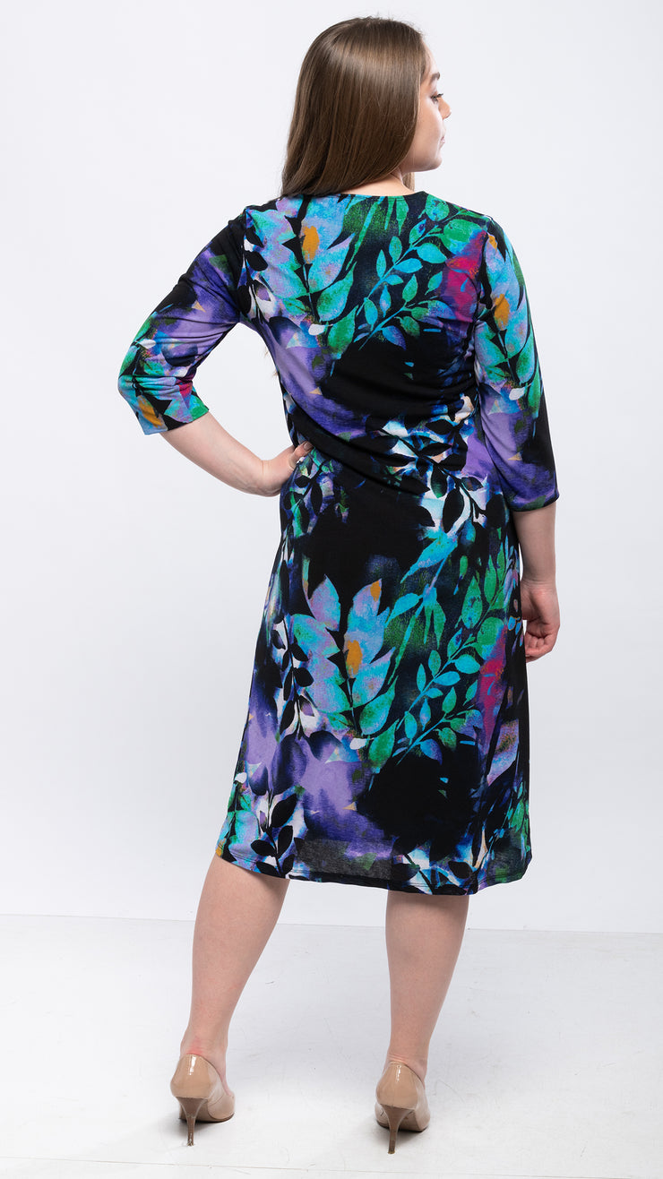 A-Line Dress Purple Floral *XSMALL ONLY*