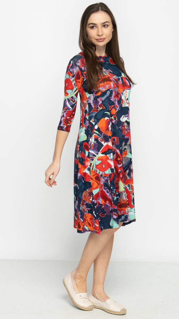 A- Line Dress - Cayenne Floral *XS ONLY*