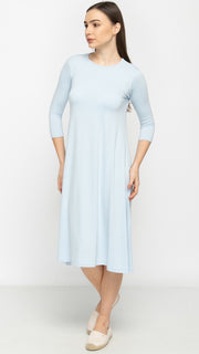 A -Line Dress - Bamboo Jersey - Sky Blue