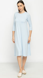 A -Line Dress - Bamboo Jersey - Sky Blue