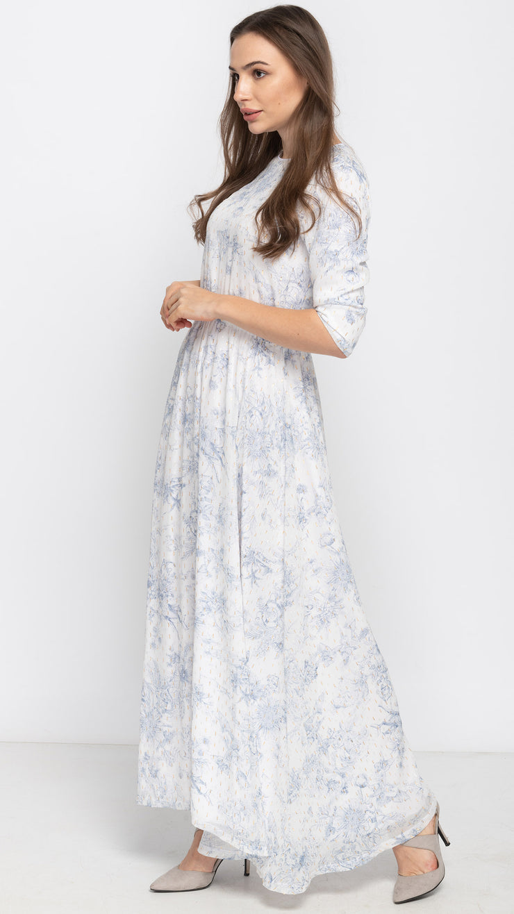Everything Maxi Dress - Blue Toile
