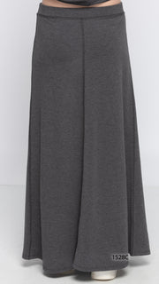 Soft Terry Maxi Skirt - Charcoal Grey