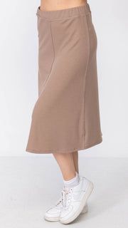 A-Line Midi Skirt - Rib *3 Colors*