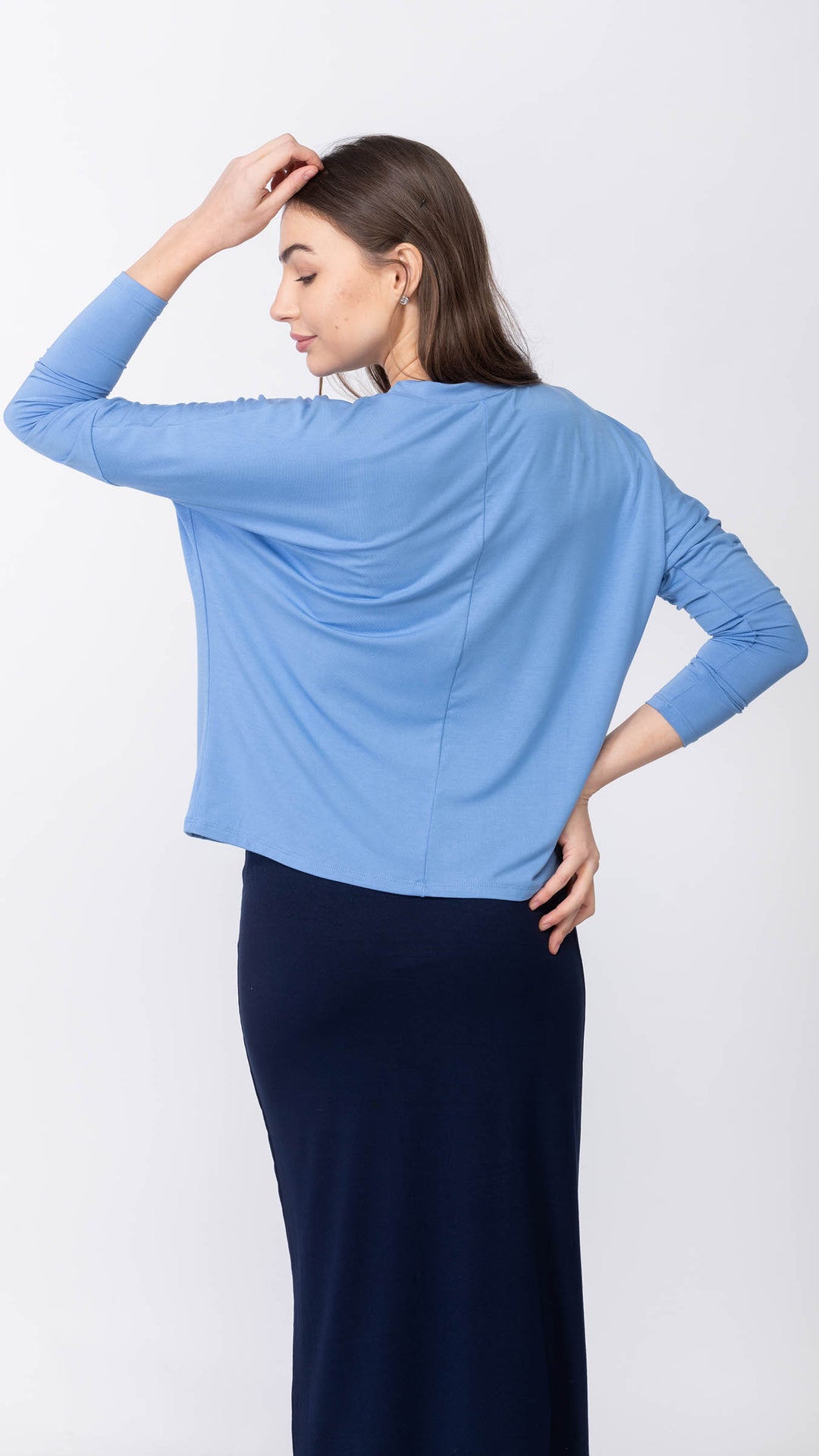 Dolman Monkey Top - Mid Blue