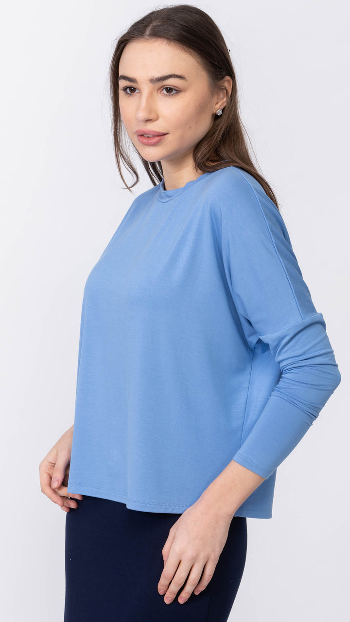 Dolman Monkey Top - Mid Blue