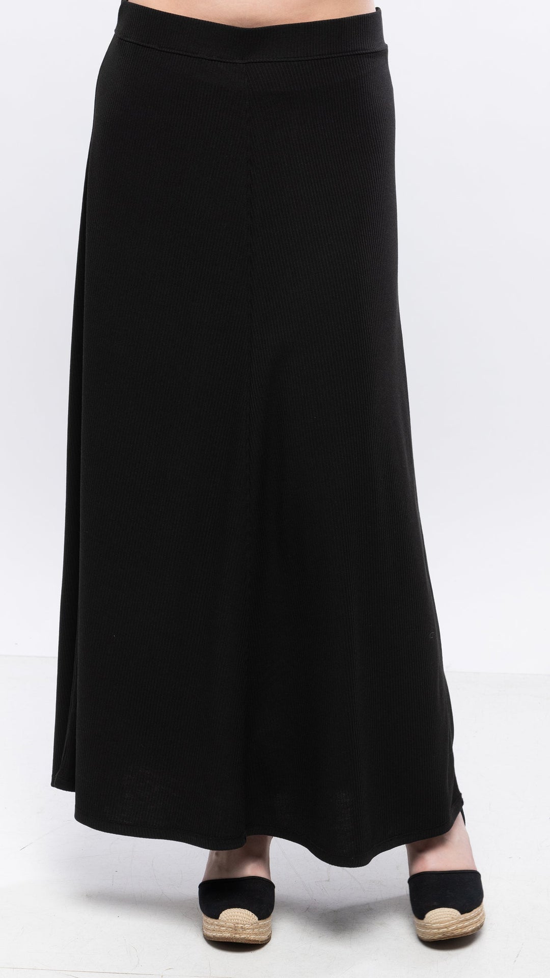 Maxi Skirt Black Rib KMW