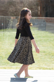 Girls Skater Dress - Cheetah