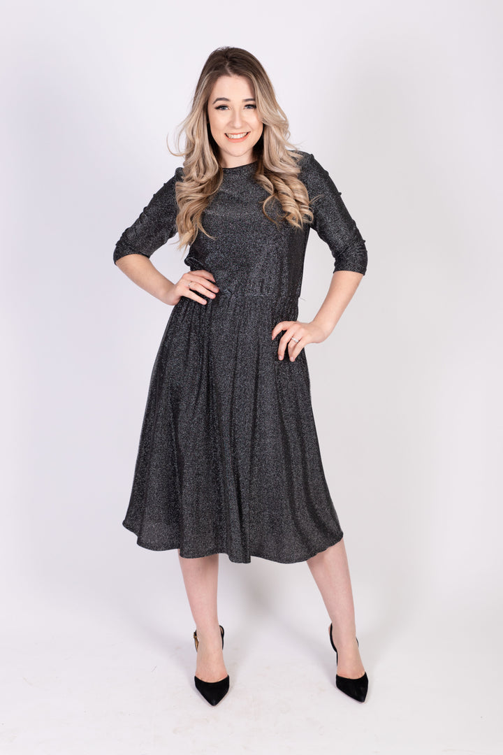 Everything Dress - Black/Silver Lurex