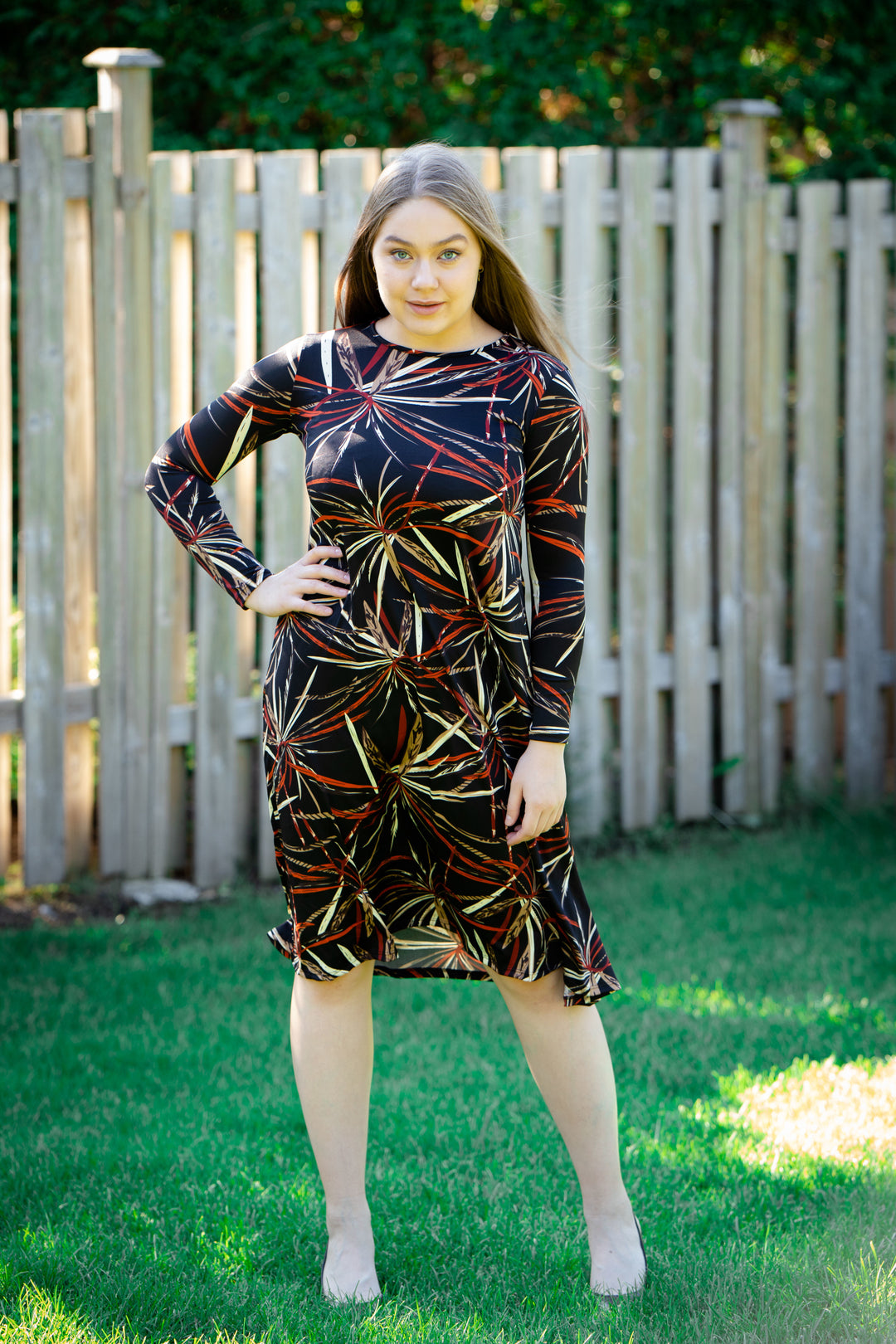 A-Line Dress - Rustic Print